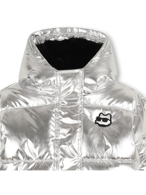Piumino argento logo KARL LAGERFELD | Z30654ARGENTO